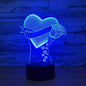 Personalized Heart & Rose 3D LED Lamp | Custom Name Acrylic Night Light | Romantic Gift for Couples, Anniversary & Valentine's Day