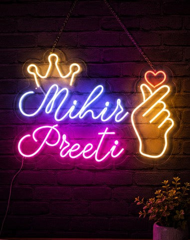 Personalized Couple Neon LED Sign – Custom Name Light