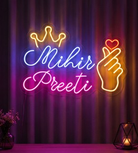 Personalized Couple Neon LED Sign – Custom Name Light
