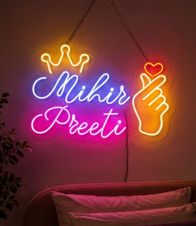 Personalized Couple Neon LED Sign – Custom Name Light
